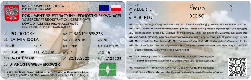 licenza navigazione polacca